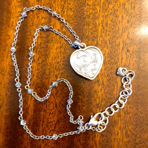 Brighton CUPIDS LOVE Swarovski Crystal reversible Heart Necklace - Picture 6 of 13